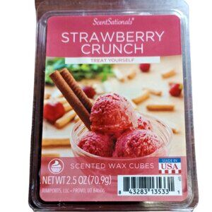 ScentSationals Wax Melts Strawberry Crunch 2.5 oz Red Scented NWB